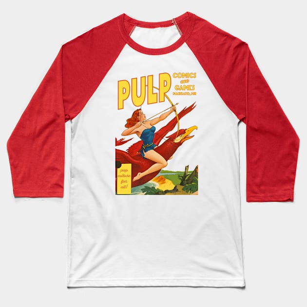 Pulp Eagle Rider Baseball T-Shirt by PULP Comics and Games